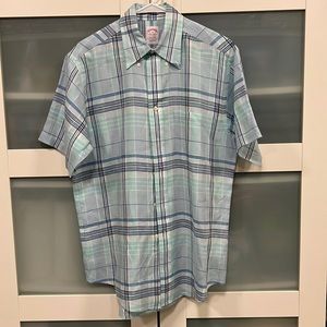 Brooks Brothers Linen Short Sleeve M Shirt Madison Fit